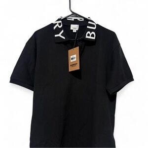 Burberry Black Polo with Logo Collar